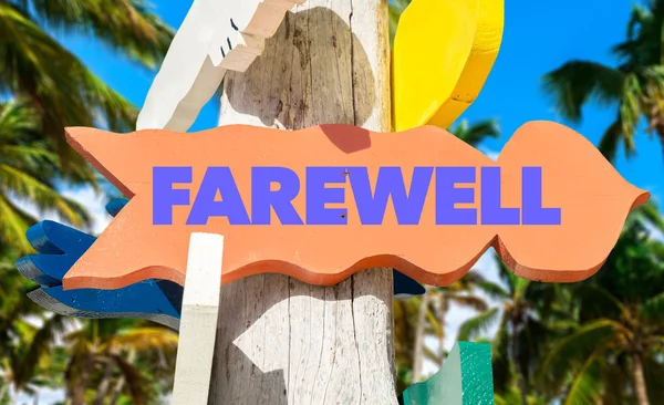 Farewell welcome sign — Stock Photo, Image