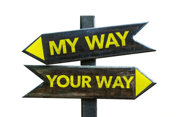 My Way - Your Way signpost — Stock Photo, Image