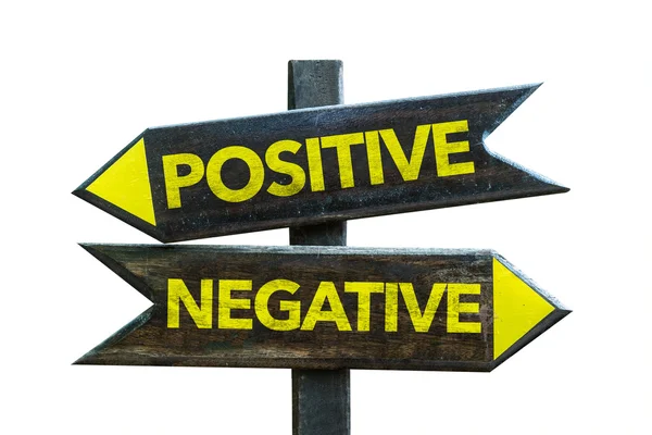 Positiver - negativer Wegweiser — Stockfoto