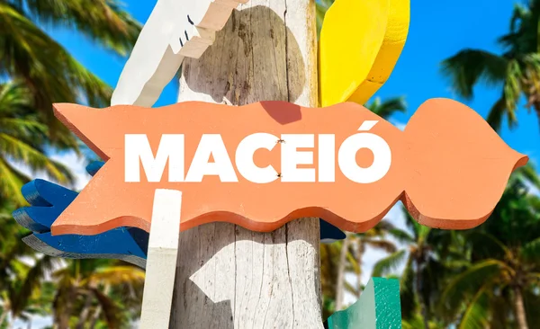 Maceio welkom teken — Stockfoto