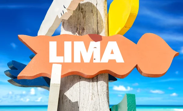 Lima welkom teken — Stockfoto