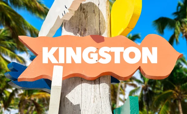 Kingston welcome sign — Stock Photo, Image