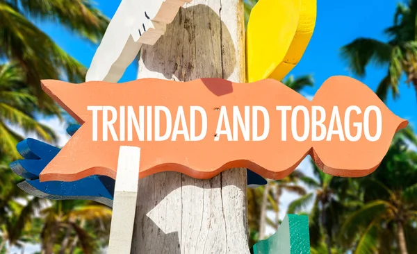 Señal de bienvenida Trinidad y Tobago — Foto de Stock