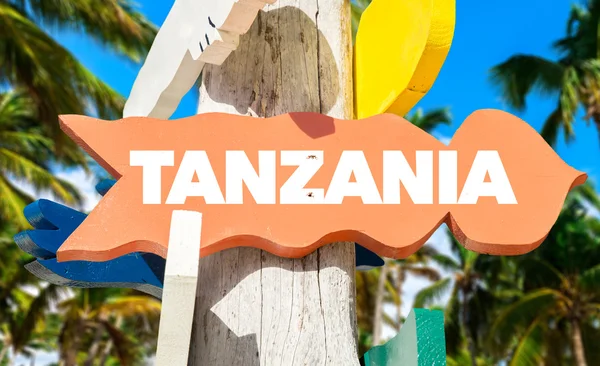 Tanzania welkom teken — Stockfoto