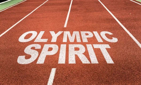 Olympischer Geist auf Kurs — Stockfoto