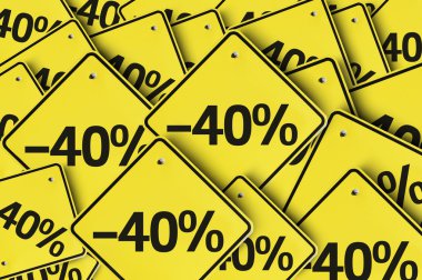 40 persent birden çok işaretler