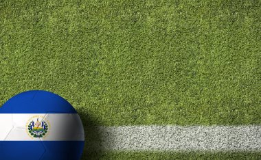 Bir futbol sahası içinde topa