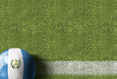 Bir futbol sahası içinde topa