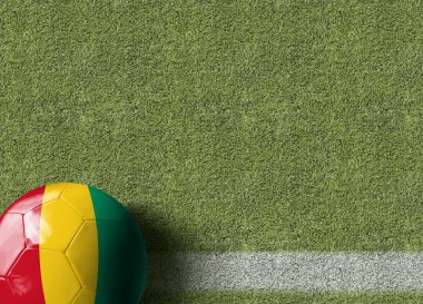 Bir futbol sahası içinde topa