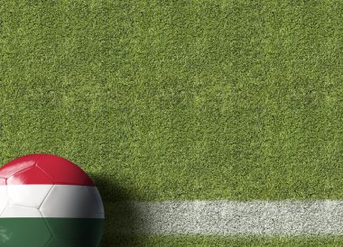 Bir futbol sahası içinde topa