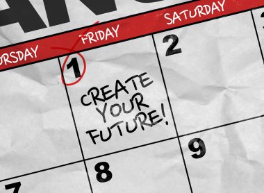 Takvim görüntü metni ile