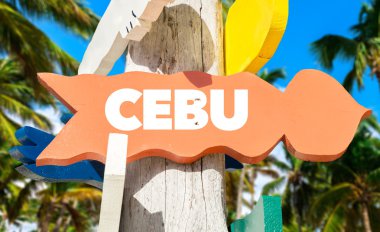 Cebu tabelasını palmiye ağaçları ile