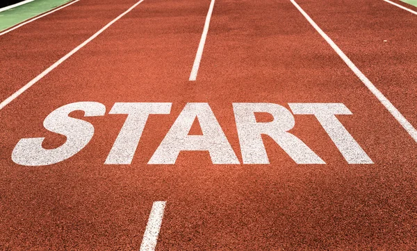 Start written on track — Stock Photo, Image