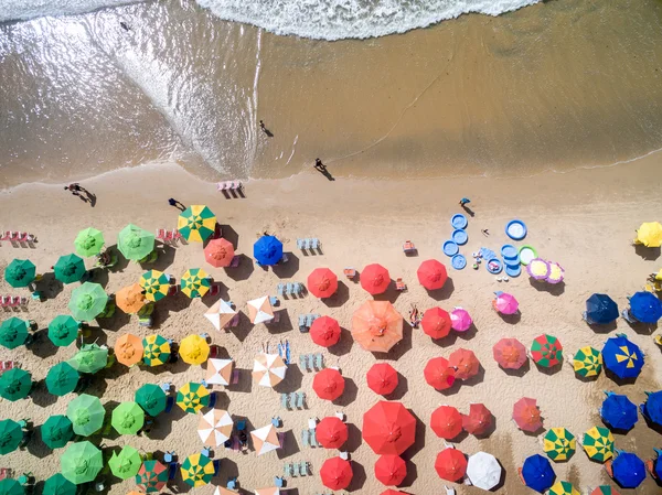 Umbrellas on Boa Viagem Beach — Stock Photo, Image