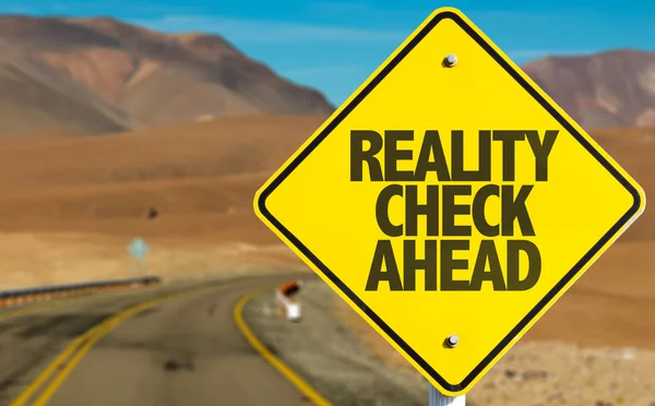 Reality Check Ahead sign — Stock Photo, Image