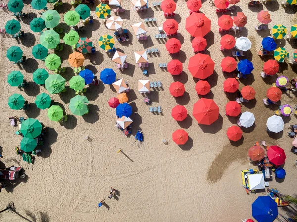 Umbrellas on Boa Viagem Beach Stock Photo