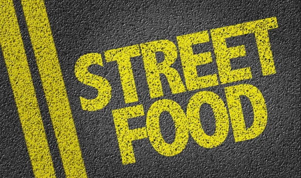 Street Food written on the road — Stock Photo, Image