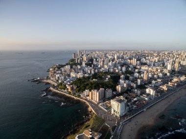 Barra deniz feneri ve Salvador cityscape