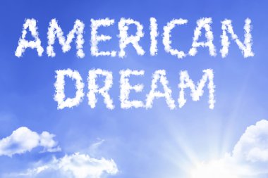 Amerikan rüyası bulut gökyüzü kelimelerle