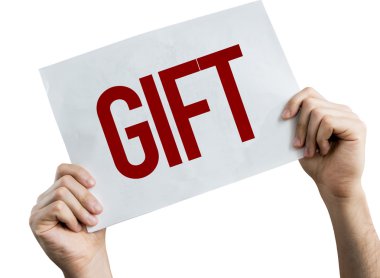 Beyaz arka plan üzerinde hediye tasarlamak