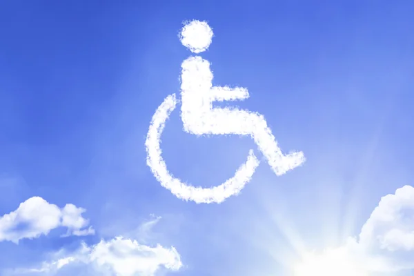 Wheelchair Symbol written a cloud — Stock Photo, Image