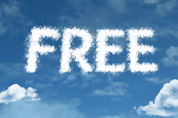 Free cloud word with sky — Stock Photo, Image