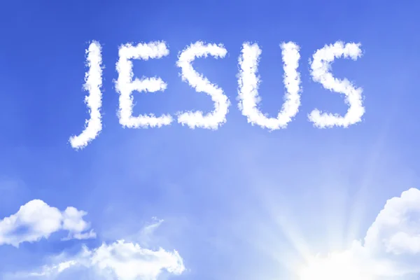 Jesus cloud word with sky — Stock Photo, Image