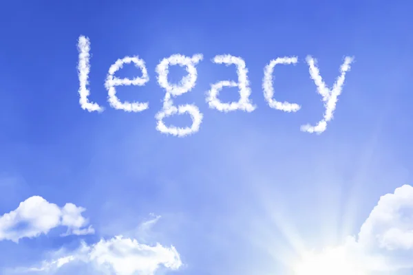 Legacy parola nuvola con il cielo — Foto Stock