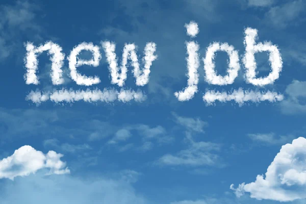 New Job cloud word with sky — Stock Photo, Image