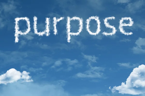 Purpose cloud word with sky — Stock Photo, Image