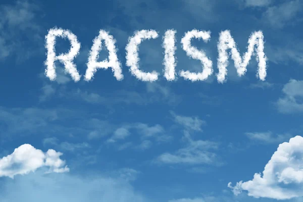 Racism cloud word with sky — Stock Photo, Image