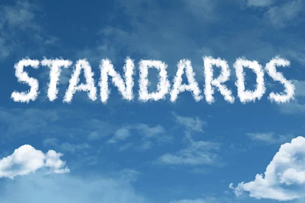 Standards cloud word with sky — Stock Photo, Image