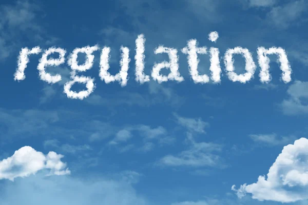 Regulation cloud word with sky — Stock Photo, Image