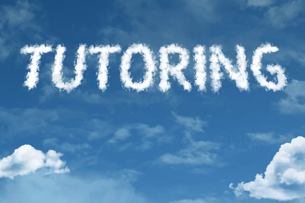 Tutoring cloud word with sky — Stock Photo, Image