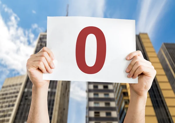 Zero number placard — Stock Photo, Image