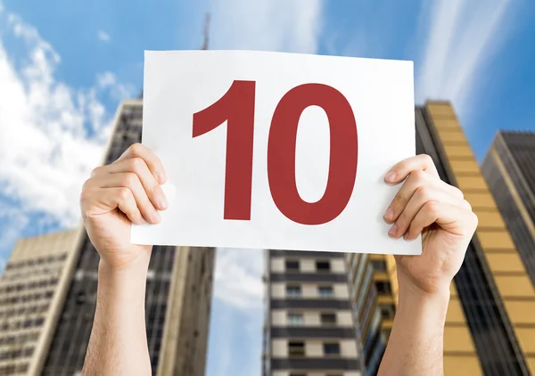 Ten number placard — Stock Photo, Image