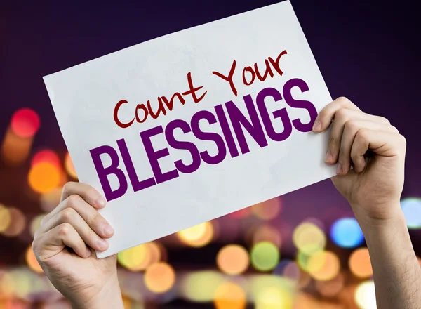 Liczyć swoje błogosławieństwa afisz — Zdjęcie stockowe