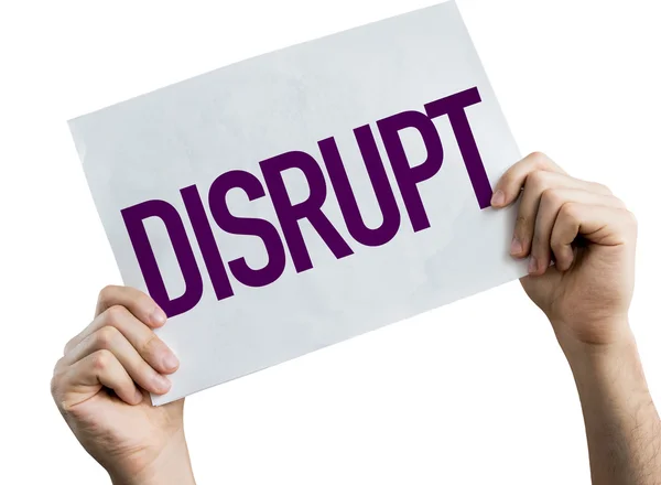 Disrupt placard on white background — Stock Photo, Image