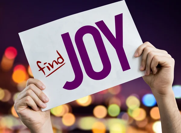Encuentra letrero Joy — Foto de Stock