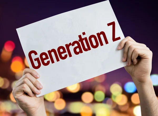 Generation Z plakat med natlys - Stock-foto