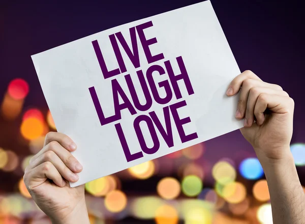 Miłość miłości śmiać afisz — Zdjęcie stockowe