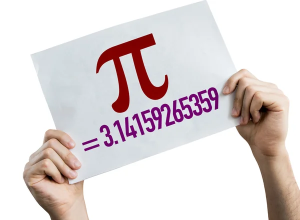 Pi  placard on white background — Stock Photo, Image