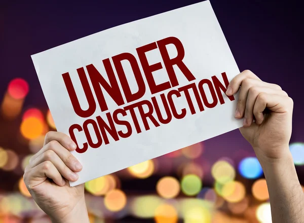Under Construction placard — Stock Photo, Image