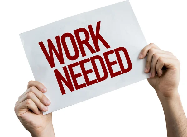 Work Needed placard — Stock Photo, Image