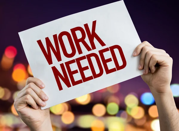 Work Needed placard — Stock Photo, Image