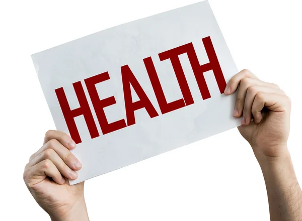 Health placard on white background — Stock Photo, Image