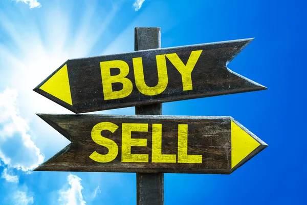 Köpa - sälja vägskäl — Stockfoto