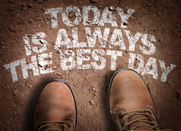 Boots on the trail with the text