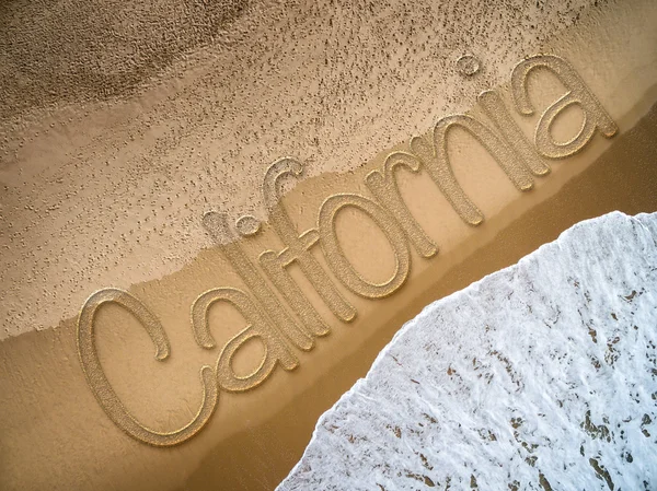 Kaliforniya sahilde yazılı — Stok fotoğraf