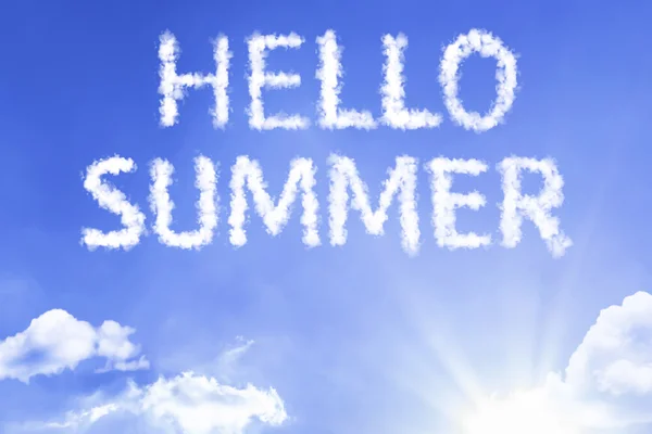 Hello Summer cloud words — Stock Photo, Image